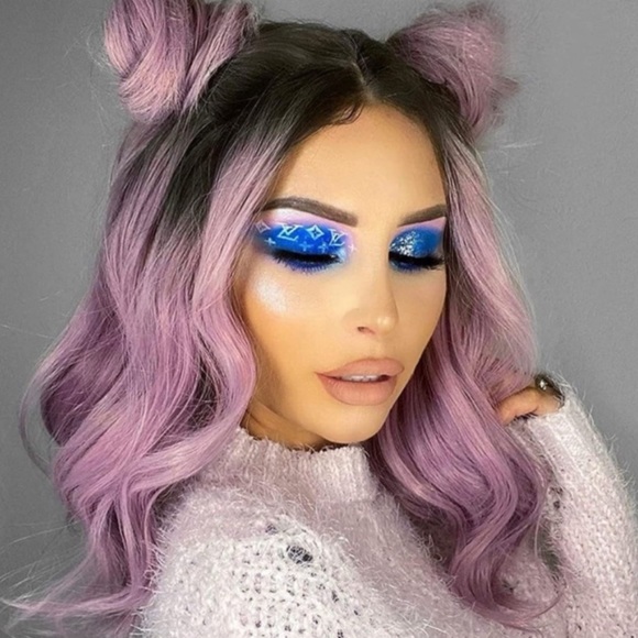 Short PurpleBob Ombre Lace Front Wig NEW